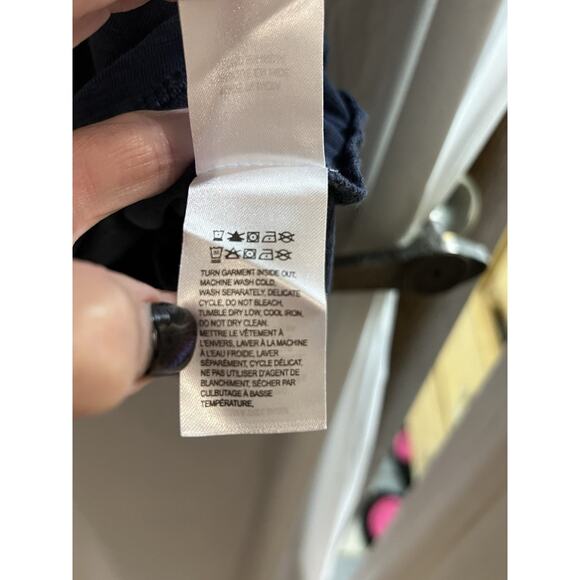 Lucky Brand Blue Notch V Neck Short Sleeve Tee Sz Xl - Picture 5 of 6